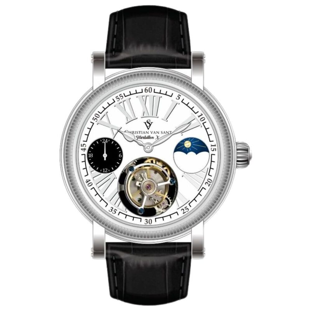 Christian Van Sant Men's Tourbillon X Limited Edition White Dial Watch - CV0997